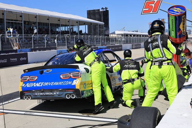 SAN DIEGO, CA - JUNE 20: Jeremy Clements ( 51 Jeremy Clements Racing Alliance Driveaway Solutions Chevrolet) pits during the NASCAR, Motorsport, USA Cup Series Anduril 250 Race the Base race on Saturday June 20, 2026 at Naval Base Coronado in San Diego, CA. (Photo by David J. Griffin Icon Sportswire) AUTO: JUN 20 NASCAR Cup Series Anduril 250 Race the Base EDITORIAL USE ONLY Icon9532606205072