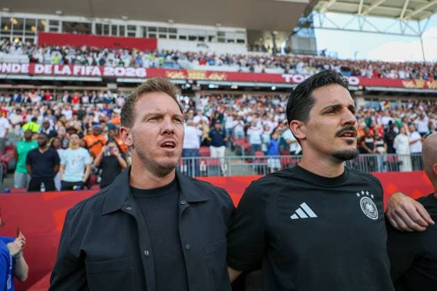 Germany National Team Head Coach Julian Nagelsmann, Germany Assistant Coach Benjamin Huebner, Germany vs. Ivory Coast, Soccer, FIFA, 2026 World Cup, Group Stage, June 20, 2026, Toronto, Ontario, Canada,detected_source_language Copyright: xkolbert-press ChristianxKolbertx
