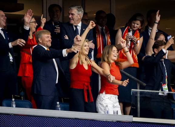 HOUSTON - (lr) King Willem-Alexander, Queen Maxima and Princess Ariane during the FIFA 2026 Group F match between the Netherlands and Sweden at Houston Stadium on June 20, 2026 in Houston, United States. KOEN VAN WEEL ANP FIFA World Cup, WM, Weltmeisterschaft, Fussball 2026 group stage 2026 xVIxANPxSportx xxANPxIVx 561561863 originalFilename: 561561863.jpg