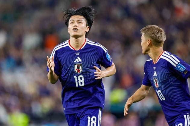 FIFA WORLD CUP 2026 TUNISIA VS JAPAN FIFA WORLD CUP 2026 TUNISIA VS JAPAN TUNISIA VS JAPAN 20062026 MONTERREY, NUEVO LEON Action photo of Ayase Ueda (No. 18) of Japan celebrating a goal during a Round 1 Group F match of the 2026 FIFA World Cup, held at Estadio Monterrey in Monterrey, Nuevo Leon Action photo of Ayase Ueda (No. 18) of Japan celebrating a goal, during a Round 1 Group F match of the 2026 FIFA World Cup, held at the Estadio Monterrey in Monterrey, Nuevo León. PHOTO BY IMAGENSHOP PHOTO AGENCY MONTERREY, NUEVO LEÓN, MEXICO,detected_source_language Copyright: xYOALIxMARTINEZx
