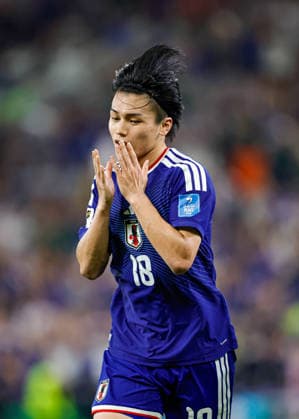 FIFA WORLD CUP 2026 TUNISIA VS JAPAN FIFA WORLD CUP 2026 TUNISIA VS JAPAN TUNISIA VS JAPAN 20062026 MONTERREY, NUEVO LEON Action photo of Ayase Ueda (No. 18) of Japan celebrating a goal during a Round 1 Group F match of the 2026 FIFA World Cup, held at Estadio Monterrey in Monterrey, Nuevo Leon Action photo of Ayase Ueda (No. 18) of Japan celebrating a goal, during a Round 1 Group F match of the 2026 FIFA World Cup, held at the Estadio Monterrey in Monterrey, Nuevo León. PHOTO BY IMAGENSHOP PHOTO AGENCY MONTERREY, NUEVO LEÓN, MEXICO,detected_source_language Copyright: xYOALIxMARTINEZx