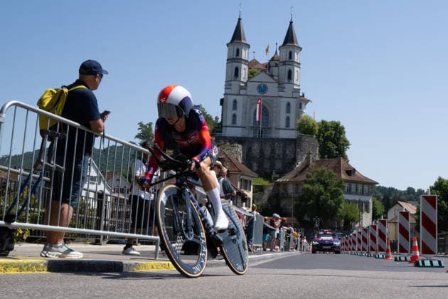 AARBURG, SWITZERLAND - JUNE 20: Thalita De Jong of Netherlands and Human Powered Health in action during the 89th Tour de Suisse 2026 on June 20, 2026 in Aarburg, Switzerland. *** AARBURG, SWITZERLAND, JUNE 20—Thalita De Jong of the Netherlands and Human Powered Health in action during the 89th Tour de Suisse 2026 on June 20, 2026, in Aarburg, Switzerland,detected_source_language Copyright: xJustPictures.ch PascalxvonxBürenx jp-en-EuSpIm-Pavo_Fotografie-678971