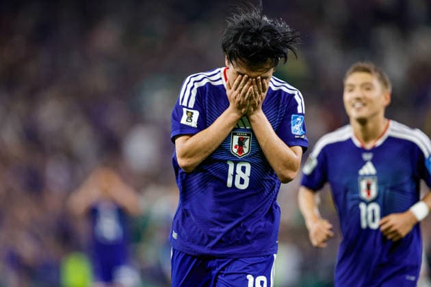 FIFA WORLD CUP 2026 TUNISIA VS JAPAN FIFA WORLD CUP 2026 TUNISIA VS JAPAN TUNISIA VS JAPAN 20062026 MONTERREY, NUEVO LEON Action photo of Ayase Ueda (No. 18) of Japan celebrating a goal during a Round 1 Group F match of the 2026 FIFA World Cup, held at Estadio Monterrey in Monterrey, Nuevo Leon Action photo of Ayase Ueda (No. 18) of Japan celebrating a goal, during a Round 1 Group F match of the 2026 FIFA World Cup, held at the Estadio Monterrey in Monterrey, Nuevo León. PHOTO BY IMAGENSHOP PHOTO AGENCY MONTERREY, NUEVO LEÓN, MEXICO,detected_source_language Copyright: xYOALIxMARTINEZx