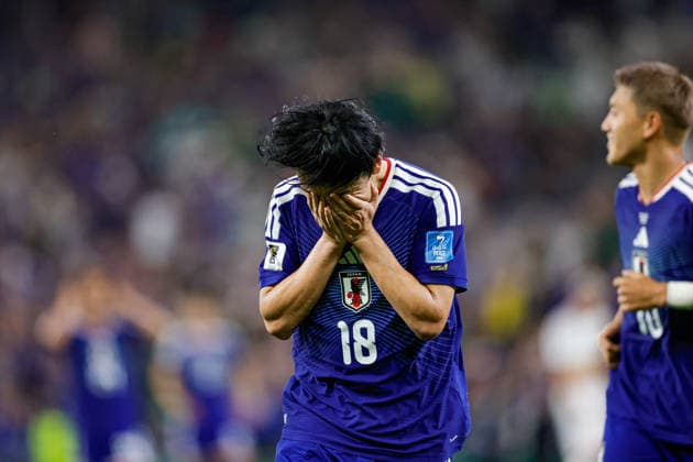 FIFA WORLD CUP 2026 TUNISIA VS JAPAN FIFA WORLD CUP 2026 TUNISIA VS JAPAN TUNISIA VS JAPAN 20062026 MONTERREY, NUEVO LEON Action photo of Ayase Ueda (No. 18) of Japan celebrating a goal during a Round 1 Group F match of the 2026 FIFA World Cup, held at Estadio Monterrey in Monterrey, Nuevo Leon Action photo of Ayase Ueda (No. 18) of Japan celebrating a goal, during a Round 1 Group F match of the 2026 FIFA World Cup, held at the Estadio Monterrey in Monterrey, Nuevo León. PHOTO BY IMAGENSHOP PHOTO AGENCY MONTERREY, NUEVO LEÓN, MEXICO,detected_source_language Copyright: xYOALIxMARTINEZx