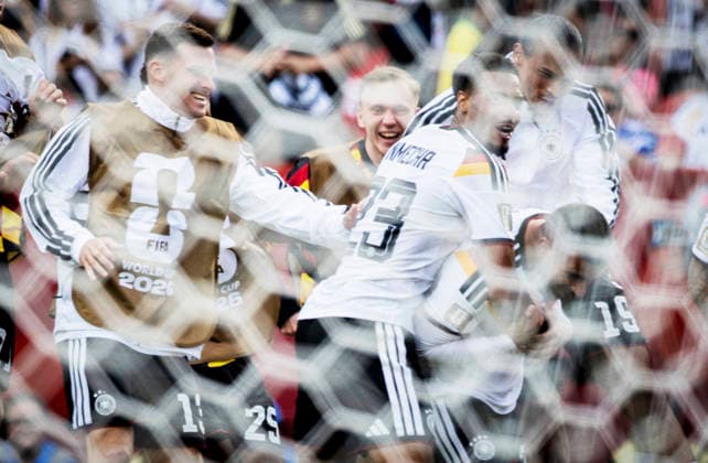 Toronto, Canada, June 20, 2026 Goal celebration Deniz Undav (GER) Felix Nmecha (GER) Leroy Sané (GER) Maximilian Beier (GER) Pascal Groß (GER) Germany Ivory Coast World Cup Germany Ivory Coast June 20, 2026,detected_source_language