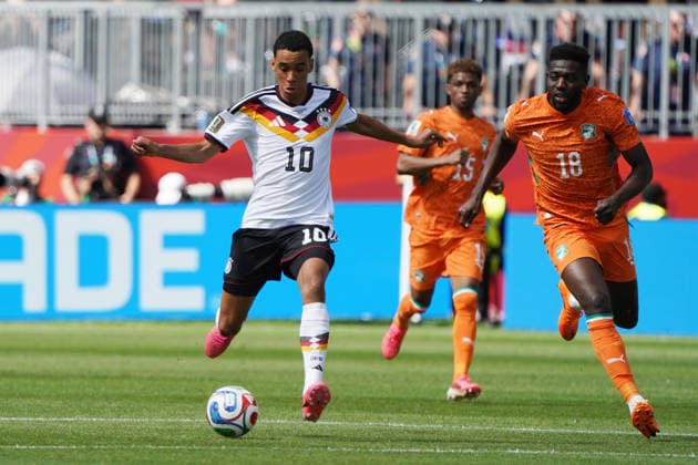 Soccer, 2026 World Cup, FIFA World Cup 2026, Soccer World Cup, Canada, USA, Mexico 2026, , Germany vs. Ivory Coast, Group Stage, Group E, June 20, 2026, Toronto Stadium, Canada, Jamal Musiala (Germany) in action (still image), Photo by Chai von der Laage. FIFA regulations prohibit any use of photographs as image sequences and or quasi-video. EDITORIAL USE ONLY,,detected_source_language