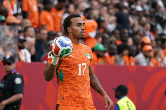 Soccer, 2026 World Cup, FIFA World Cup 2026, Soccer World Cup, Canada, USA, Mexico 2026, Germany vs. Ivory Coast, Group Stage, Group E, June 20, 2026, Toronto Stadium, Canada; Guela Doue, Ivory Coast; Action still photo by Chai von der Laage. FIFA regulations prohibit any use of photographs as image sequences and or quasi-video. EDITORIAL USE ONLY,,detected_source_language