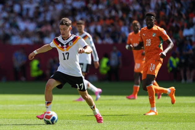 Ivory Coast vs Germany FIFA World Cup, WM, Weltmeisterschaft, Fussball Group G Match Florian Wirtz 17 of Germany drives the ball forward during the 2026 FIFA World Cup Group E match between Germany and Ivory Coast at Toronto Stadium. on June 20, 2026 in Toronto, Canada. (Photo by Leonardo Ramirez Eyepix Group) Copyright: xLeonardoxRamirezx xEyepixxGroupx LR20062026-06513