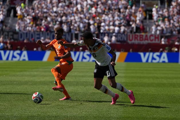 Toronto, Canada - 20 June: Jamal Musiala 10 of Germany controls the ball during the FIFA World Cup, WM, Weltmeisterschaft, Fussball 2026 match between Germany vs Cote d Ivoire at Toronto Stadium on 20 June 2026. Copyright: xOPAxImagesxMohammadxKaramalix