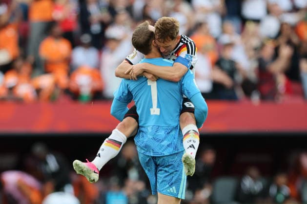 Toronto, Canada - 20 June: Joshua Kimmich 6 of Germany and Manuel Neuer 1 of Germany celebrate after winning during the FIFA World Cup, WM, Weltmeisterschaft, Fussball 2026 match between Germany vs Cote d Ivoire at Toronto Stadium on 20 June 2026. Copyright: xOPAxImagesxMohammadxKaramalix