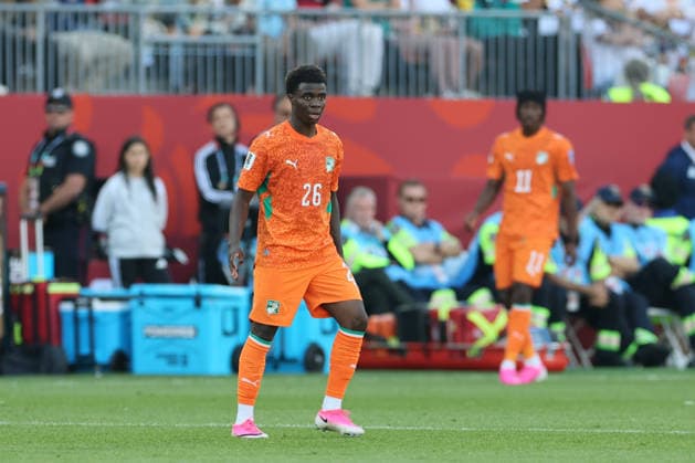 Toronto, Canada - 20 June: Christ Inao Oulai 26 of Cote d Ivoire looks on during the FIFA World Cup, WM, Weltmeisterschaft, Fussball 2026 match between Germany vs Cote d Ivoire at Toronto Stadium on 20 June 2026. Copyright: xOPAxImagesxMohammadxKaramalix