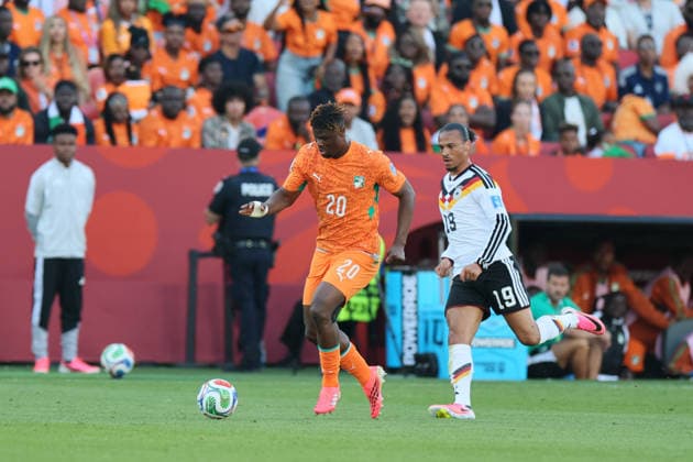 Toronto, Canada - 20 June: Emmanuel Agbadou 20 of Cote d Ivoire controls the ball during the FIFA World Cup, WM, Weltmeisterschaft, Fussball 2026 match between Germany vs Cote d Ivoire at Toronto Stadium on 20 June 2026. Copyright: xOPAxImagesxMohammadxKaramalix