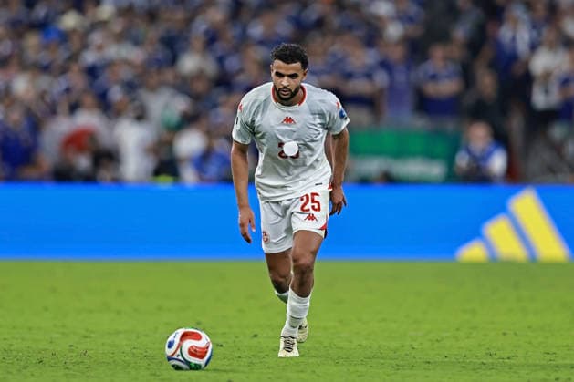 June 20, 2026, Monterrey, Mexico: Anis Ben Slimane of Tunisia looks the ball during the match between Tunisia and Japan for the 2st round of the group F of the FIFA World Cup, WM, Weltmeisterschaft, Fussball 2026 at Monterrey Stadium on June 20, 2026 in Monterrey, Mexico. Photo: DiaEsportivo Monterrey Mexico - ZUMAh208 20260620_zsp_h208_052 Copyright: xHeulerxAndreyx
