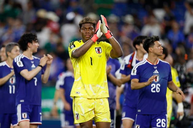 FIFA World Cup, WM, Weltmeisterschaft, Fussball 2026 - Group F - Tunisia vs. Japan Zion Suzuki goalkeeper of Japan celebrates after the 2026 FIFA World Cup Group F soccer match between Tunisia and Japan at the at BBVA stadium in Monterrey, Mexico, 20 June 2026. Monterrey Mexico  Copyright: xSashenkaxGutierrezx