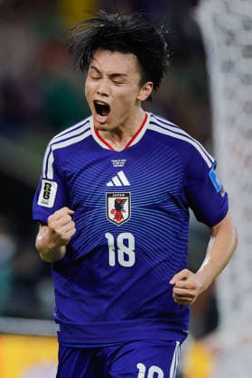 FIFA WORLD CUP 2026 TUNISIA VS JAPAN FIFA WORLD CUP 2026 TUNISIA VS JAPAN TUNISIA VS JAPAN 20062026 MONTERREY, NUEVO LEON Action photo of Ayase Ueda (No. 18) of Japan celebrating a goal during a Round 1 Group F match of the 2026 FIFA World Cup, held at Estadio Monterrey in Monterrey, Nuevo Leon Action photo of Ayase Ueda (No. 18) of Japan celebrating a goal, during a Round 1 Group F match of the 2026 FIFA World Cup, held at the Estadio Monterrey in Monterrey, Nuevo León. PHOTO BY IMAGENSHOP PHOTO AGENCY MONTERREY, NUEVO LEÓN, MEXICO,detected_source_language Copyright: xJorgexReyesx