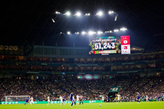 FIFA WORLD CUP 2026 TUNISIA VS JAPAN FIFA WORLD CUP 2026 TUNISIA VS JAPAN TUNISIA VS JAPAN 20062026 MONTERREY, NUEVO LEON Photo of the announcement of a full house during the Round 1 Group F match of the 2026 FIFA World Cup, held at Estadio Monterrey in Monterrey, Nuevo Leon Photo of the announcement of a full stadium, during a Round 1 Group F match of the 2026 FIFA World Cup, held at the Estadio Monterrey in Monterrey, Nuevo León PHOTO BY IMAGENSHOP PHOTO AGENCY MONTERREY, NUEVO LEÓN, MEXICO,detected_source_language Copyright: xYOALIxMARTINEZx