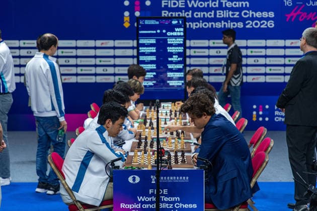 June 21, 2026, Hong Kong, Hong Kong, China: Team Uzbekistan battles WR Chess during the Blitz quarterfinals of the FIDE World Team Rapid and Blitz Chess Championship 2026 in Hong Kong. Hong Kong China - ZUMAm298 0859646283st Copyright: xJamesxModestox