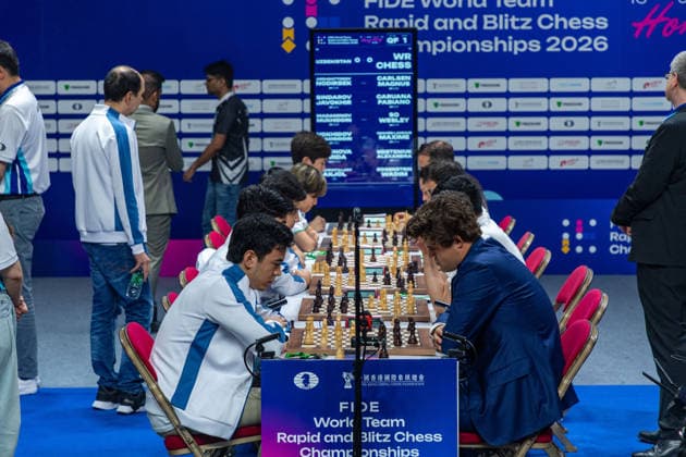 June 21, 2026, Hong Kong, Hong Kong, China: Team Uzbekistan battles WR Chess during the Blitz quarterfinals of the FIDE World Team Rapid and Blitz Chess Championship 2026 in Hong Kong. Hong Kong China - ZUMAm298 0859646467st Copyright: xJamesxModestox