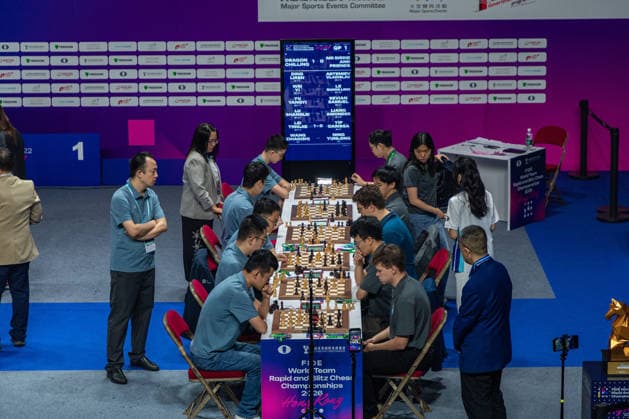 June 21, 2026, Hong Kong, Hong Kong, China: Chessgurukul against Hexamind Chess Team during the Blitz quarterfinals at the 2026 FIDE World Team Rapid and Blitz Chess Championship in Hong Kong. Hong Kong China - ZUMAm298 0859647197st Copyright: xJamesxModestox