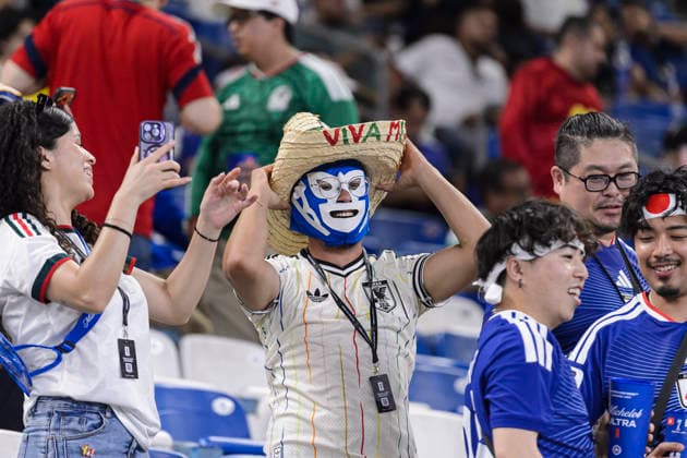Fußball, FIFA WM 2026, Tunesien - Japan #7 June 29, 2026, Monterrey, Nuevo Leon, Mexico: Fans of Japan cheers prior to the FIFA World Cup, WM, Weltmeisterschaft, Fussball 2026 match between Tunisia and Japan. Tunisia hosted Japan at Monterrey Stadium on June 20, 2026 in Monterrey, Mexico Monterrey Mexico - ZUMAf196 20260629_zsp_f196_040 Copyright: xMartinxFonsecax