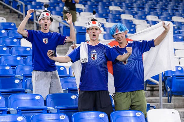 Fußball, FIFA WM 2026, Tunesien - Japan #7 June 29, 2026, Monterrey, Nuevo Leon, Mexico: Japan fans celebrate after winning the FIFA World Cup, WM, Weltmeisterschaft, Fussball 2026 match between Tunisia and Japan. Tunisia hosted Japan at Monterrey Stadium on June 20, 2026 in Monterrey, Mexico Monterrey Mexico - ZUMAf196 20260629_zsp_f196_051 Copyright: xMartinxFonsecax