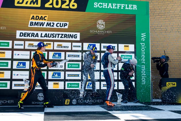 BMW M2 Cup, 1. + 2. Rennen DEKRA Lausitzring 2026 2 BMW M2 Racing, Hofor Racing by Bonk Motorsport: Michael Schrey - picture by Gruppe C Photography Schipkau Lausitzring Brandenburg Deutschland Copyright: xGruppexCxPhotographyx