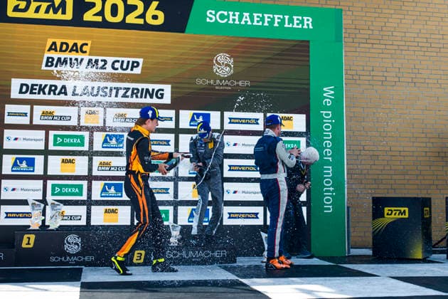 BMW M2 Cup, 1. + 2. Rennen DEKRA Lausitzring 2026 2 BMW M2 Racing, Hofor Racing by Bonk Motorsport: Michael Schrey - picture by Gruppe C Photography Schipkau Lausitzring Brandenburg Deutschland Copyright: xGruppexCxPhotographyx