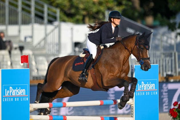 Héléna Bukwald sur GHA DEN DINI participe au Prix Mairie du 7ème de de la 12ème édition Longines Paris Eiffel Jumping au pied de la Tour Eiffel sur le Champ-de-Mars à Paris, France, le 212 juin 2026. Perusseau-Veeren Bestimage 7th Arrondissement Town Hall Prize during the 12th edition of the Longines Paris Eiffel Jumping at Champ-de-Mars near Eiffel Tower in Paris, France, on June 21, 2026. Paris France  Copyright: xPerusseau-Veerenx xBestimagexPerusseau-Veerenx xBestimagex