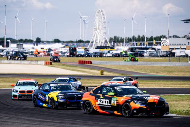 BMW M2 Cup, 1. + 2. Rennen DEKRA Lausitzring 2026 66 BMW M2 Racing, ME Motorsport: Christopher Holst, 21 BMW M2 Racing, FK Performance Motorsport: Tatu Siipola - picture by Gruppe C Photography Schipkau DEKRA Lausitzring Brandenburg Germany Copyright: xGruppexCxPhotographyx