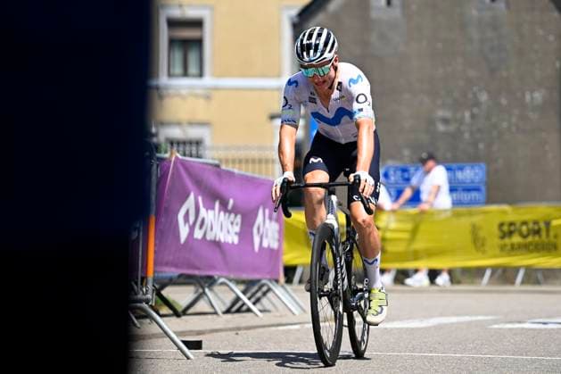 Baloise Belgium Tour 2026 Stage 5 HOEILAART, BELGIUM - JUNE 21 : Canal Carlos (ESP) of Movistar Team before the start of the race during stage 5 of the 95th edition of Baloise Tour of Belgium an UCI ProSeries 2.Pro cycling road race stage for Men Elite of 183.6 km with start in Gingelom and finish in Hoeilaart on June 21, 2026 in Hoeilaart, Belgium, 21 06 2026 ( Motordriver Stephan Boone - Hoeilaart Belgium  Copyright: xTomasxSiskx