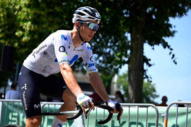 Baloise Belgium Tour 2026 Stage 5 HOEILAART, BELGIUM - JUNE 21 : Maciejuk Filip (POL) of Movistar Team before the start of the race during stage 5 of the 95th edition of Baloise Tour of Belgium an UCI ProSeries 2.Pro cycling road race stage for Men Elite of 183.6 km with start in Gingelom and finish in Hoeilaart on June 21, 2026 in Hoeilaart, Belgium, 21 06 2026 ( Motordriver Stephan Boone - Hoeilaart Belgium  Copyright: xTomasxSiskx