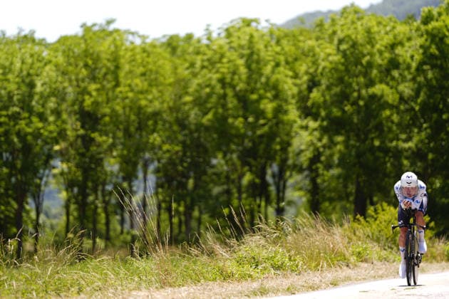 The race during Stage 8 of the Giro Next Gen 2026 Individual Time Trial, from Villa Sant Angelo to L Aquila, Italy, Sunday, June 21, 2026.  Copyright: xFabioxFerrari LaPressex