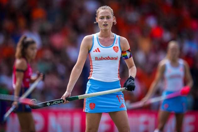 ROTTERDAM, 21-06-2026, HC Rotterdam, FIH Hockey Pro League Women, Season 2025-2026. Match between Netherlands and Spain (2nd match) , Picture shows Netherlands player Marijn Veen Netherlands - Spain (2nd match)  x204526009x Copyright: