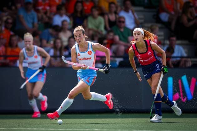 ROTTERDAM, 21-06-2026, HC Rotterdam, FIH Hockey Pro League Women, Season 2025-2026. Match between Netherlands and Spain (2nd match) , Picture shows Netherlands player Xan de Waard Netherlands - Spain (2nd match)  x204526017x Copyright: