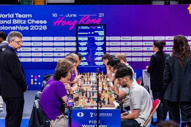 June 21, 2026, Hong Kong, Hong Kong, China: Endgame.AI beat Hexamind Chess Team to enter the Blitz finals of the 2026 FIDE World Team Rapid and Blitz Chess Championship in Hong Kong. Hong Kong China - ZUMAm298 0859658348st Copyright: xJamesxModestox