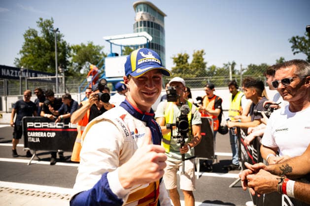 MOTORSPORTS - Porsche Carrera Cup - Porsche Carrera Cup Photo by IPA ABACAPRESS.COM85907831 - Pietro Delli Guanti (ITA) finished second in Rounds 5–6 of the Porsche Carrera Cup Italia. At the Autodromo di Monza in Monza, MB. On June 20, 2026. Monza Italy  Copyright: xIPAxSport ABACAx