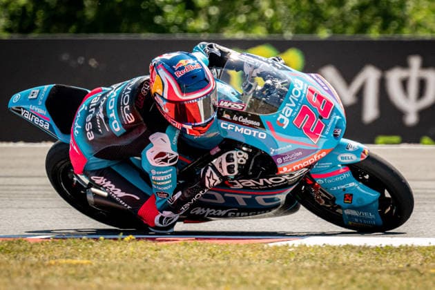 Czech Republic motorcycle Grand Prix BRNO, CZECH REPUBLIC - JUNE 21: Spanish Moto3 rider Maximo Quiles of CFMOTO Aspar Team in action at the Grand Prix of Czechia at the Masaryk Circuit in Brno, Czech Republic, 21 June 2026. Lukas Kabon Anadolu Brno Czechia. Editorial use only. Please get in touch for any other usage.  Copyright: x2026xAnadoluxLukasxKabonx