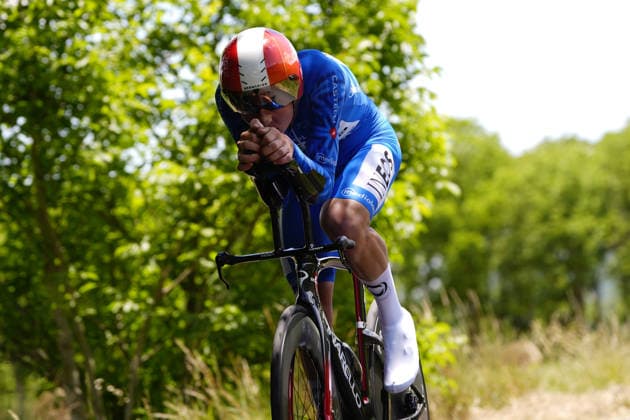 Great Britain s Mattie Dodd of Ineos Grenadiers Racing Academy during Stage 8 of the Giro Next Gen 2026 Individual Time Trial, from Villa Sant Angelo to L Aquila, Italy, Sunday, June 21, 2026.  Copyright: xFabioxFerrari LaPressex