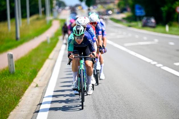 Baloise Belgium Tour 2026 Stage 5 HOEILAART, BELGIUM - JUNE 21 : Rider of Team Decathlon CMA CGM leading the peloton during stage 5 of the 95th edition of Baloise Tour of Belgium an UCI ProSeries 2.Pro cycling road race stage for Men Elite of 183.6 km with start in Gingelom and finish in Hoeilaart on June 21, 2026 in Hoeilaart, Belgium, 21 06 2026 ( Motordriver Stephan Boone - Hoeilaart Belgium  Copyright: xTomasxSiskx