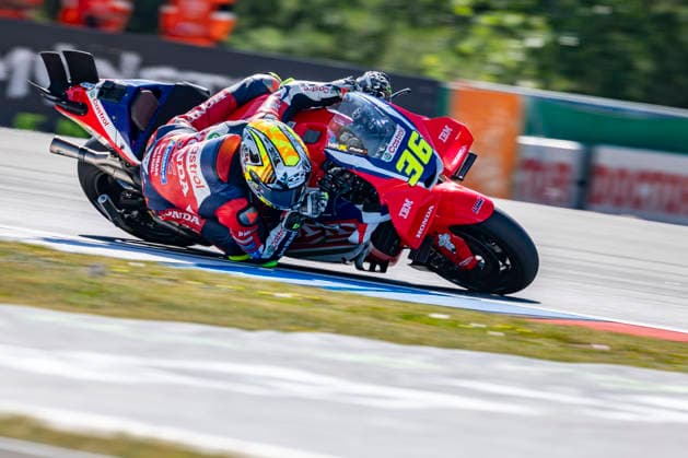 MotoGP Grand Prix Of Czechia Warm Up Number 36 Honda Team rider Joan Mir during the warm-up at the 2026 MotoGP Grand Prix of Czechia, On June 21, 2026. Brno Brno Czech Republic  Copyright: xStephenxBlackberryx originalFilename:blackberry-2026moto260624_np7Qv.jpg