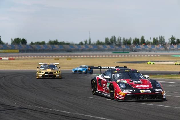 29 Bastian Buus (DK Land-Motorsport), Porsche 911 GT3 R Evo, action Photo: Hoch Zwei Klettwitz Germany *** 29 Bastian Buus, DK Land Motorsport, Porsche 911 GT3 R Evo, action photo at Hoch Zwei, Klettwitz, Germany,detected_source_language