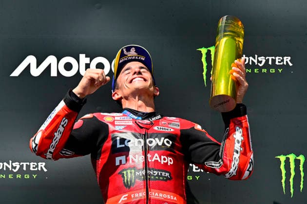 Sport Bilder des Tages Czech Republic motorcycle Grand Prix, MotoGP World Championship, WM, Weltmeisterschaft MotoGP category, in Brno, Czech Republic, on June 21, 2026. Winner Marc Marquez of Spain, Ducati Lenovo Team. (CTKxPhoto VaclavxSalek) CTKPhotoP2026062103913  CTKPhotoP2026062103913