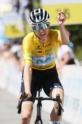 21.06.2026 Villars, SCHWEIZ, Tour de Suisse Women 5.Etappe Villars sur Ollon - Villars sur Ollon Siegerin Marlen Reusser SUI Team Movistar *** June 21, 2026, Villars, SWITZERLAND, Tour de Suisse Women, Stage 5 