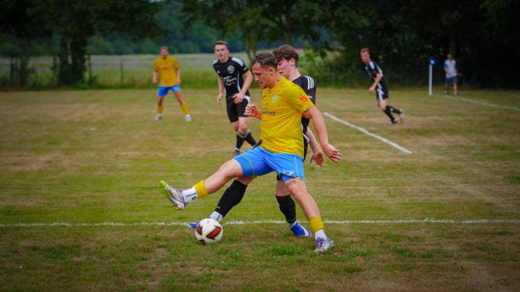 Fußball, Herren, Saison 2026 2027, Freundschaftsspiel, Petkuser SV vs. FSV 63 Luckenwalde, Sonntag 21.06.2026, Sportplatz Petkus, Im Bild: Lucas Will (Luckenwalde) Brandenburg Deutschland *** Soccer, Mens, 2026–2027 Season, Friendly Match, Petkuser SV vs. FSV 63 Luckenwalde, Sunday, June 21, 2026, Petkus Sports Field, Pictured