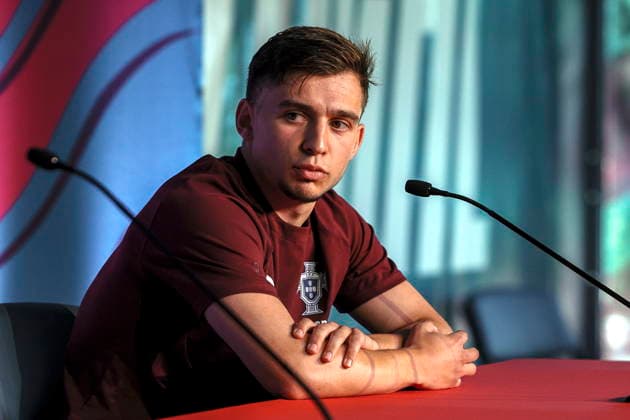 FIFA World Cup, WM, Weltmeisterschaft, Fussball 2026 - Portugal press conference, PK, Pressekonferenz Portugal s national team, Nationalteam player Francisco Conceicao attends a press conference at the training site for the FIFA World Cup 2026 at Garden District Park, in Palm Beach, Florida, USA, 21 June 2026. Palm Beach Florida Estados Unidos  Copyright: xMIGUELxA.xLOPESx