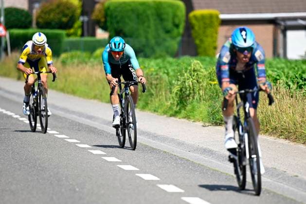 Baloise Belgium Tour 2026 Stage 5 HOEILAART, BELGIUM - JUNE 21 : Rider of Team BEAT CC p b Saxo in action during stage 5 of the 95th edition of Baloise Tour of Belgium an UCI ProSeries 2.Pro cycling road race stage for Men Elite of 183.6 km with start in Gingelom and finish in Hoeilaart on June 21, 2026 in Hoeilaart, Belgium, 21 06 2026 ( Motordriver Stephan Boone - Hoeilaart Belgium  Copyright: xTomasxSiskx