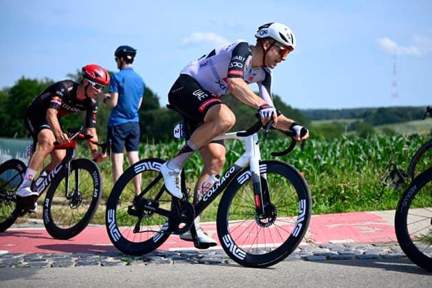 Baloise Belgium Tour 2026 Stage 5 HOEILAART, BELGIUM - JUNE 21 : Vermeersch Florian (BEL) of UAE Team Emirates - XRG in action during stage 5 of the 95th edition of Baloise Tour of Belgium an UCI ProSeries 2.Pro cycling road race stage for Men Elite of 183.6 km with start in Gingelom and finish in Hoeilaart on June 21, 2026 in Hoeilaart, Belgium, 21 06 2026 ( Motordriver Stephan Boone - Hoeilaart Belgium  Copyright: xTomasxSiskx