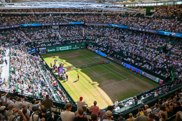 Blick in die volle heristo Arena TERRA WORTMANN Open 2026, Tennis, ATP, Tennis Herren Tennis Herren 500, Turnier, Hauptfeld, Finale, Einzel, 21.06.2026, TERRA WORTMANN Open 2026, Tennis, ATP, Tennis Herren 500, Turnier, Hauptfeld, Finale, Einzel, 21.06.2026 Halle *** A view of the packed heristo Arena at the TERRA WORTMANN Open 2026, Tennis, ATP, Mens 500, Tournament, Main Draw, Final, Singles, June 21, 2026, TERRA WORTMANN Open 2026, Tennis, ATP, Men’s 500, Tournament, Main Draw, Final, Singles, June 21, 2026, Indoor,detected_source_language Copyright: xEibner-Pressefoto RobertxGertzenx EP_RGN