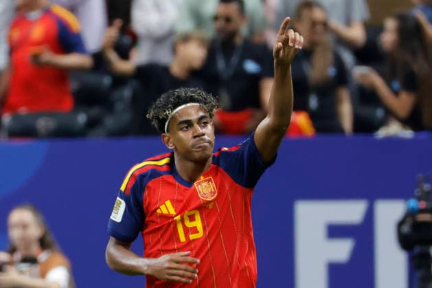 Spain s Lamine Yamal celebrates after scoring the 1-0 during the 2026 FIFA World Cup, WM, Weltmeisterschaft, Fussball Group H soccer match between Spain and Saudi Arabia, in Atlanta, United States, 21 June 2026. FIFA World Cup 2026 - Group H - Spain vs. Saudi Arabia !ACHTUNG: NUR REDAKTIONELLE NUTZUNG!  Copyright: xLavandeiraxJrx GRAF2730 20260621-55020666484_1