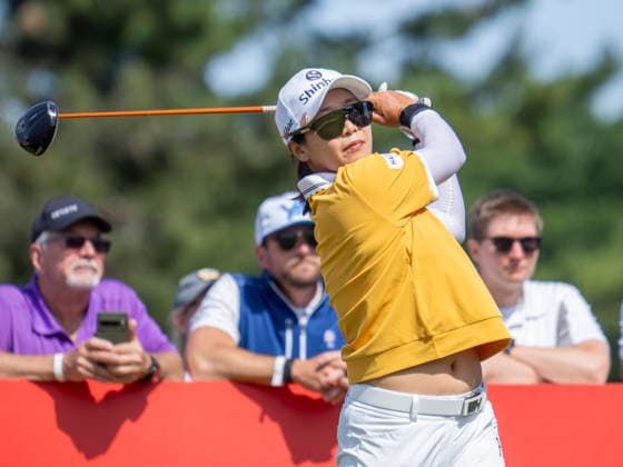 BELMONT, MI - JUNE 21: Jin Hee Im tee™s off during the final round of the LPGA, Golf Damen Meijer LPGA Classic for Simply Give on June 21, 2026, at Blythefield Country Club in Belmont, Michigan. (Photo by Joseph Weiser Icon Sportswire) GOLF: JUN 21 LPGA Meijer LPGA Classic for Simply Give EDITORIAL USE ONLY Icon260621020